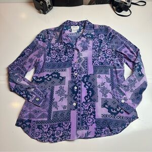 Tess 100% Silk Patchwork Blouse | Quiet Luxury | Minimalist Vintage